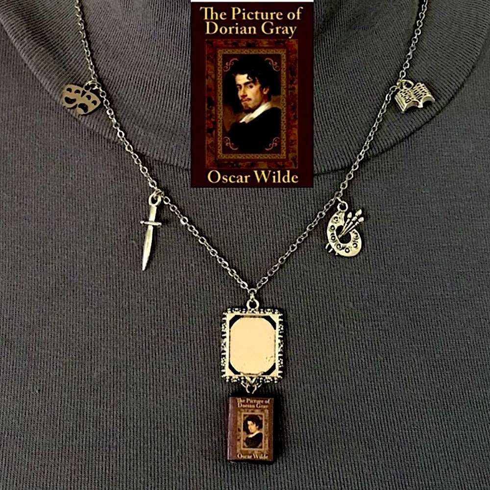 The Picture of Dorian Gray Oscar Wilde Handmade Literature Necklace, Book Cover